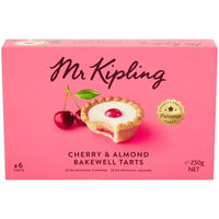 Mr Kipling Cherry and Almond Bakewell Tarts 6pk HEAT SENSITIVE ITEM. PLEASE ADD ITEM 122942 TO THE ORDER TO TRY TO PROTECT CHOCOLATES FROM HEAT DAMAGE 250g