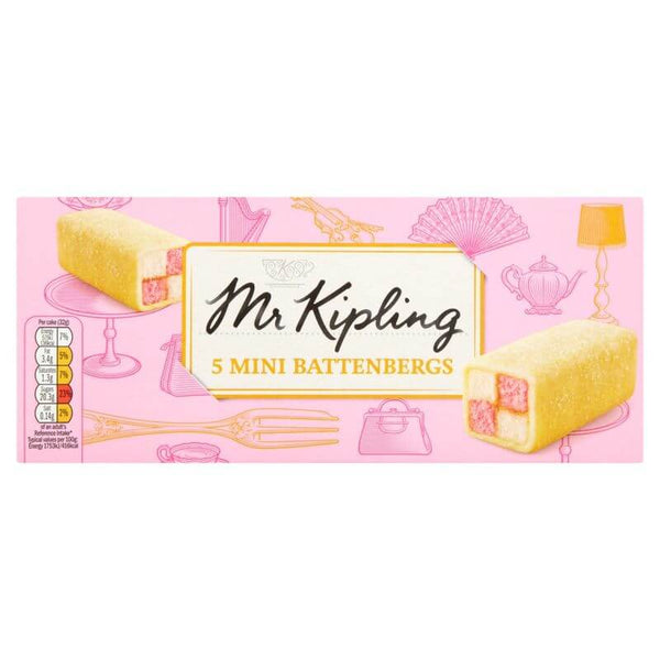 Mr Kipling Mini Battenberg Cakes 5pk 180g