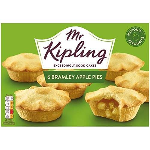 Mr Kipling Bramley Apple Pies 6pk HEAT SENSITIVE ITEM. PLEASE ADD ITEM 122942 TO THE ORDER TO TRY TO PROTECT CHOCOLATES FROM HEAT DAMAGE 280g