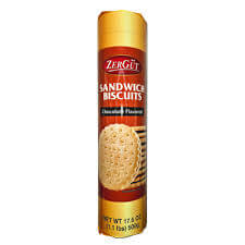 Zergut Chocolate Sandwich Biscuits with Cocoa Cream Filling  HEAT SENSITIVE ITEM. PLEASE ADD ITEM 122942 TO THE ORDER TO TRY TO PROTECT CHOCOLATES FROM HEAT DAMAGE. 500g