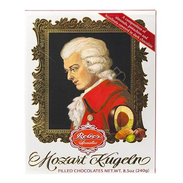 Reber Mozart Kugel Portrait Gift Box (6 Piece) HEAT SENSITIVE ITEM. PLEASE ADD ITEM 122942 TO THE ORDER TO TRY TO PROTECT CHOCOLATES FROM HEAT DAMAGE 120g