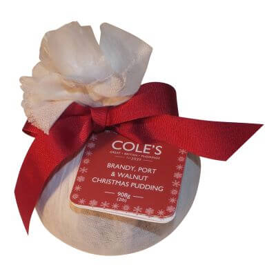 Coles Christmas Pudding Brandy Port Walnut 908g