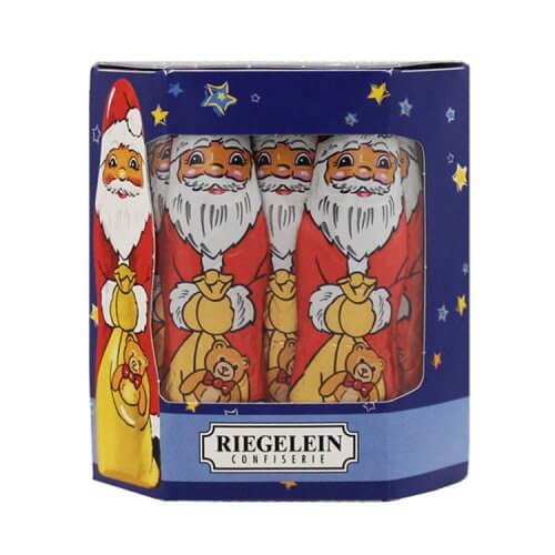 Riegelein Solid Milk Chocolate Santas (Pack of 10) 125g