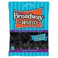 Gerrits Broadway On Wheels Licorice Flavour, Broadway Laces Wrapped Into Wheels 150g