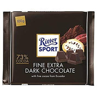 Ritter Sport Fine Dark Chocolate (HEAT SENSITIVE ITEM - PLEASE ADD A THERMAL BOX TO YOUR ORDER TO PROTECT YOUR ITEMS 100g