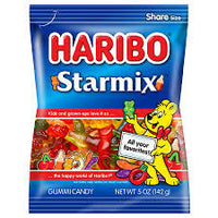 Haribo Starmix, A Great Mix Of All Your Favorites Including Gummie Bears, Cola Bottles, Gummie Rings, And Cherries 140g