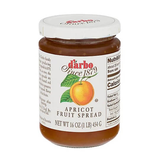 D Arbo Apricot Fruit Spread, Prepared According to Secret Traditional Austrian Recipes 454g