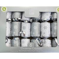 Giftmaker Christmas Crackers Silver and White Mini Crackers 6 x 8 Inch 55g