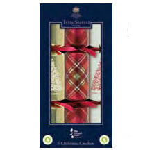Tom Smith Christmas Crackers Stars And Trees Foil Finish 6 x 12 Inch Crackers 600g
