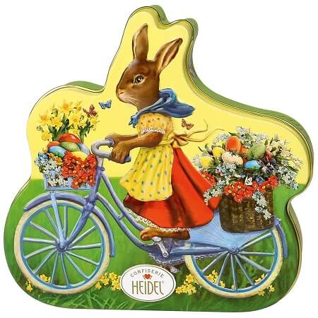 Heidel Easter Nostalgia Bunny On Bike Gift Tin with Chocolates 108g