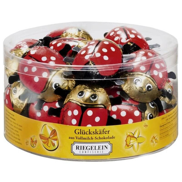 Riegelein Lady Birds  HEAT SENSITIVE ITEM. PLEASE ADD ITEM 122942 TO THE ORDER TO TRY TO PROTECT CHOCOLATES FROM HEAT DAMAGE. 375g