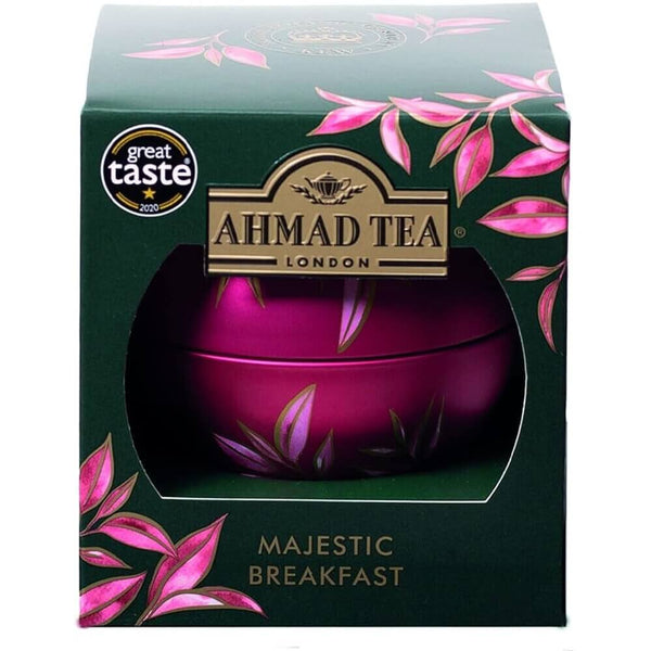 Ahmad Tea Tree Ornaments Filled with Majestic Breakfast Tea (Metallic Pink Kew Bauble) 25g