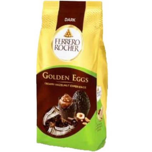 Ferrero Rocher Golden Eggs Dark Chocolate 10 Piece Bag 88g