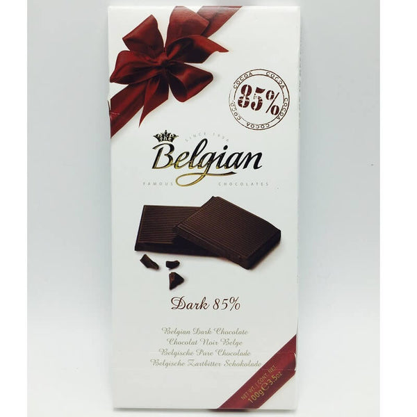 The Belgian 85% Dark Chocolate Bar (HEAT SENSITIVE ITEM - PLEASE ADD A THERMAL BOX TO YOUR ORDER TO PROTECT YOUR ITEMS 100g
