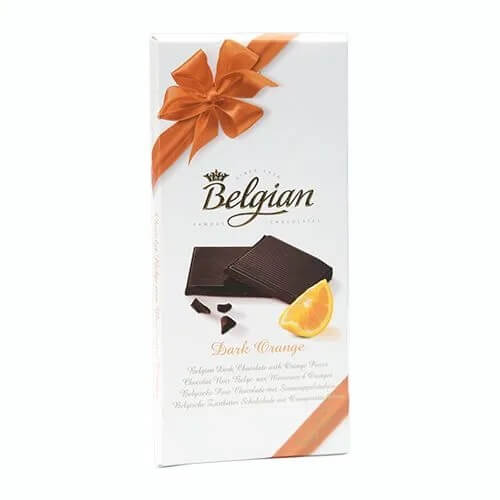 The Belgian Dark Orange Chocolate Bar 100g