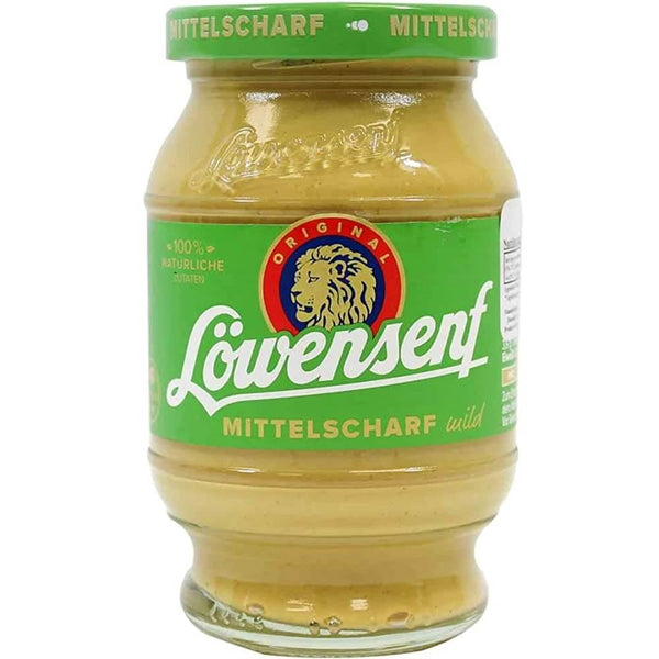 Loewensenf Medium Spicy Mustard in Glass 250ml