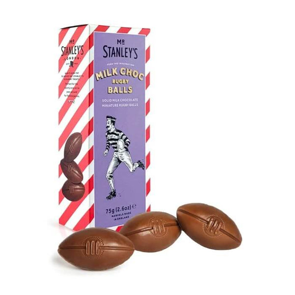 Mr Stanleys Milk Chocolate Rugby Balls 75g