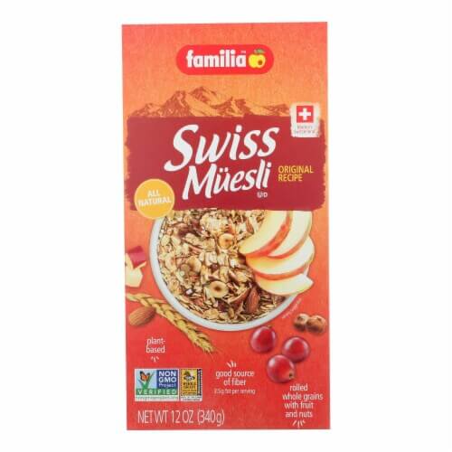 Familia Original Swiss Muesli All Natural with Rolled Whole Grains with Fruit and Nuts 340g