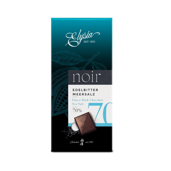 Elysia Noir 70% Sea Salt Dark Chocolate Bar 100g