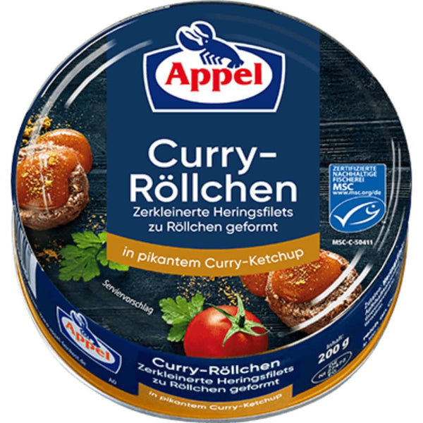 Appel Curry Roellchen Heringsfilets Curry Ketchup 200g