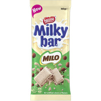 Nestle Milkybar Milo Bar  HEAT SENSITIVE ITEM. PLEASE ADD ITEM 122942 TO THE ORDER TO TRY TO PROTECT CHOCOLATES FROM HEAT DAMAGE 160g