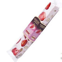 BEST BY MARCH 2025: Quaranta Summer Fruit Fragole Strawberry Soft Nougat Bar Pink Wrapping 100g