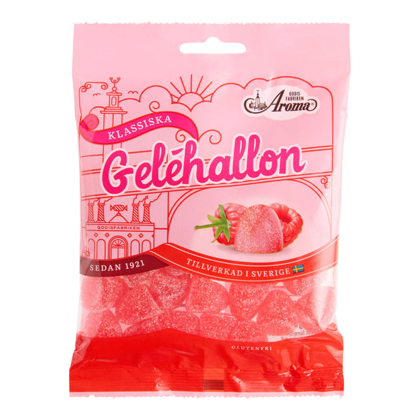 Aroma Raspberry Gummies Sugar Coated Gelehallon 125g