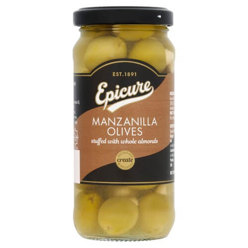 Epicure Manzanilla Olives Stuffed with Almonds 235g