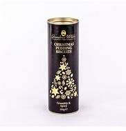 Grandma Wilds Pudding Biscuits Black Tube Gift 150g