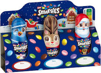 Nestle Smarties Mini Hollow Christmas Figures 3pk Filled with Mini Smarties 56.1g