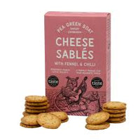 Pea Green  Boat Cheese Sables Fennel and Chili Cheese Sables 79g