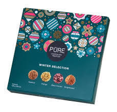 Pure Latvia Winter Selection Chocolate Truffles Green Regtangled Box 20ct 159g