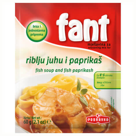 Podravka Fant Seasoning For Fish Soup and Fish Paprikash 60g