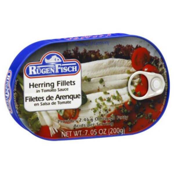 Ruegenfisch Herring Filets in Tomato Sauce 200g