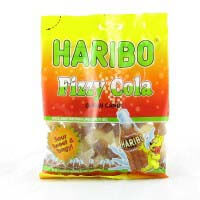 Haribo Fizzy Cola Gummi Candy, Sour Sweet and Tangy 142g