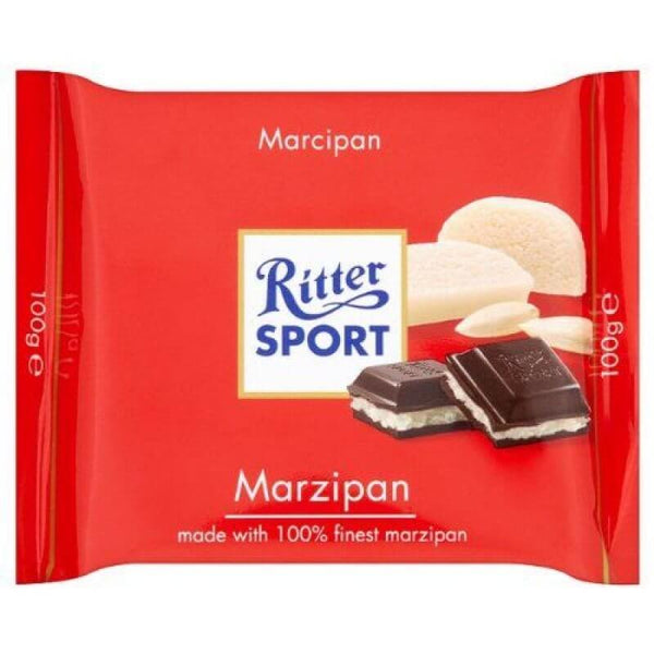 Ritter Sport Dark Chocolate Bar with Marzipan 100g