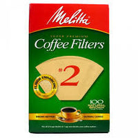 Melitta Coffee Filters No.2 Natural Brown (100 Cone Filters) 155g