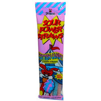 Dorval Cotton Candy Flavor Sour Power Straws, Cotton Candy Straws 50g