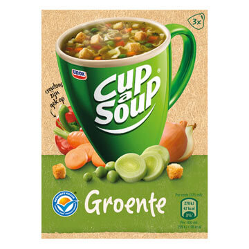 Unox Cup a Soup Vegetable with Croutons (Pack of 3) 48g