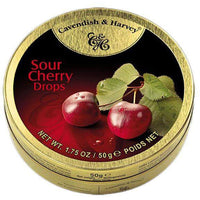 Cavendish and Harvey Small Sour Cherry Drops Tin 50g