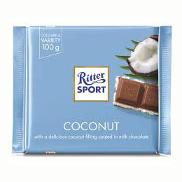 Ritter Sport Milk Chocolate with Coconut 100g