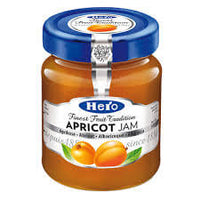 Hero Apricot Fruit Spread. Swiss product with production facilities in Spain and Switzerland 340g